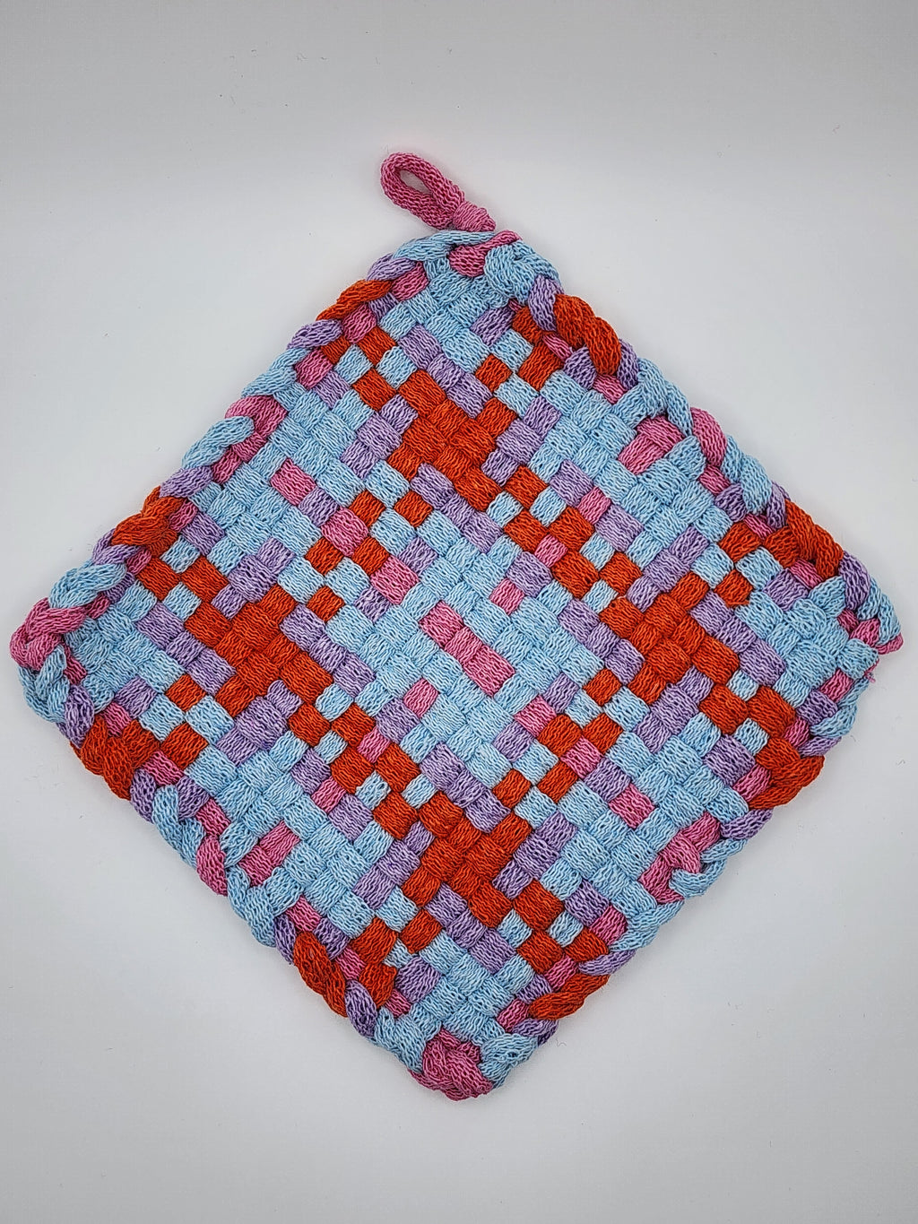 Potholder Pair - 90's Summer Pattern in Blue