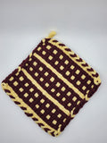 Potholder Pair - Honeycomb Pattern in Burgundy and Honey