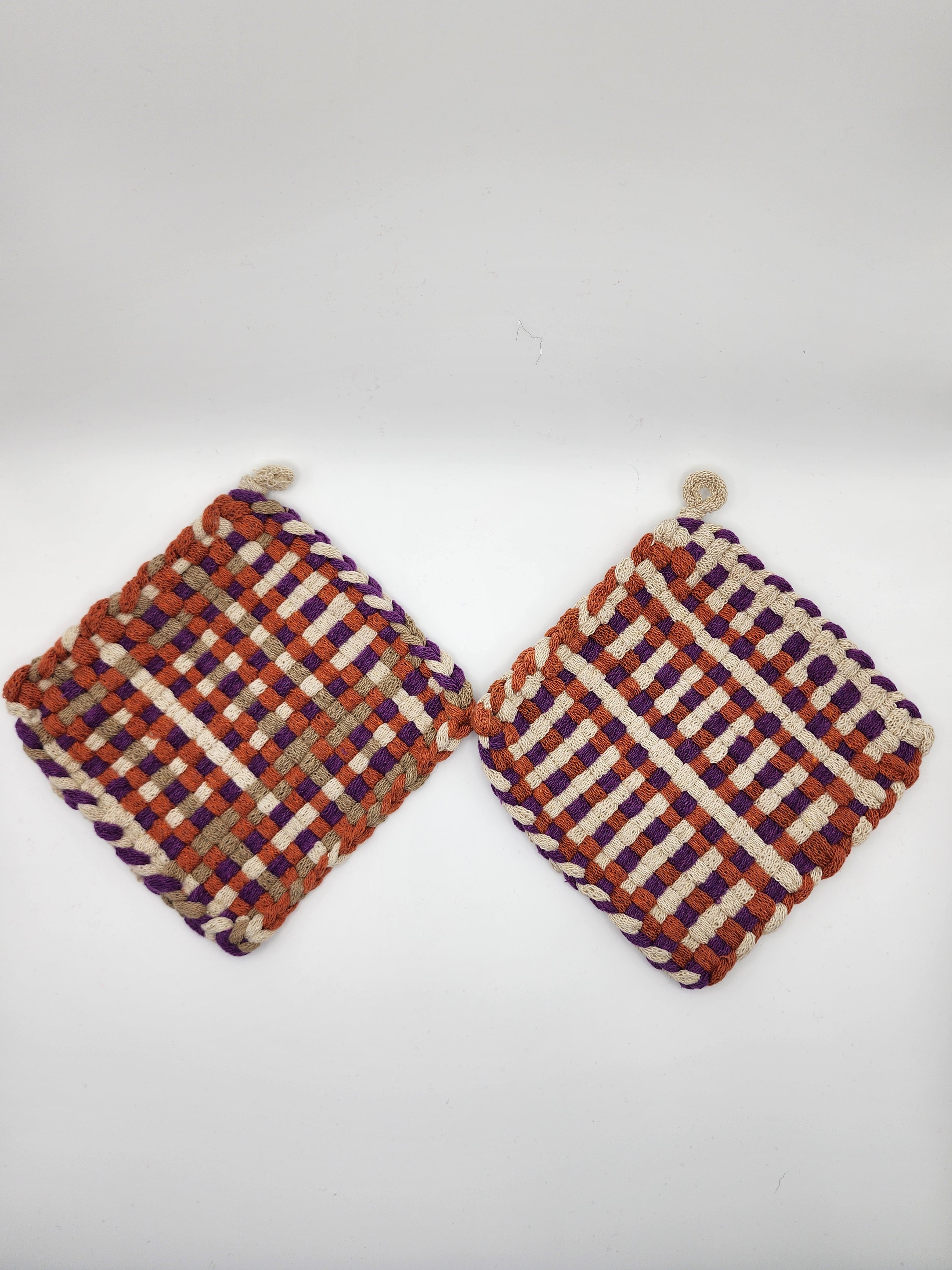 Potholder Pair - Pie Pattern - Blueberry