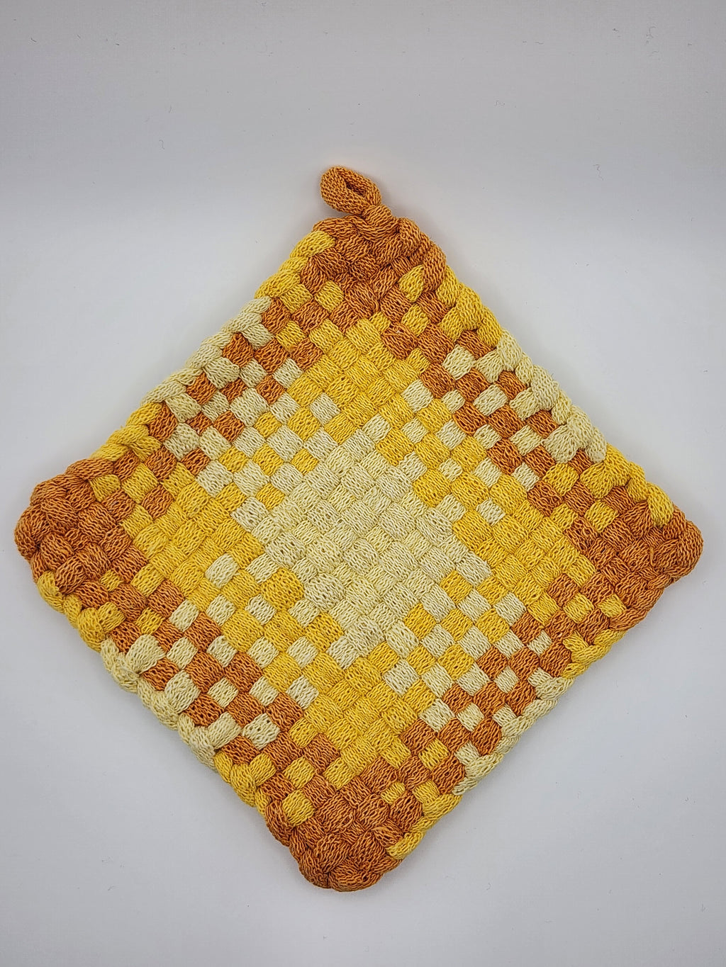 Potholder Pair - Outburst Pattern in Yellow