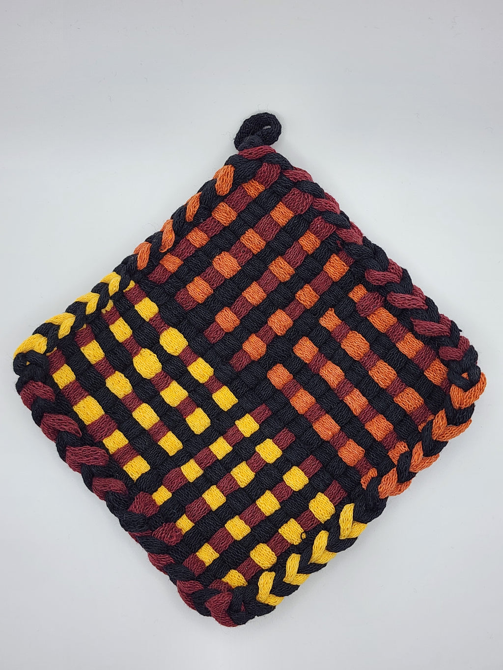 Potholder Pair - Gold Harvest Pattern in Gold