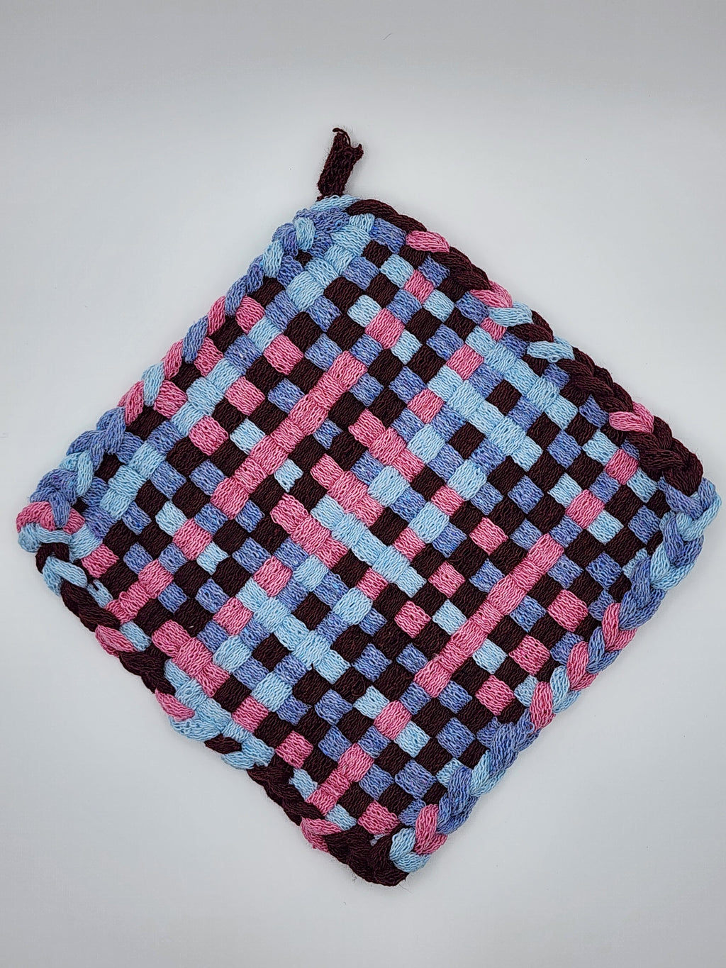 Potholder Pair - Lavender Field Pattern in Pink and Purple