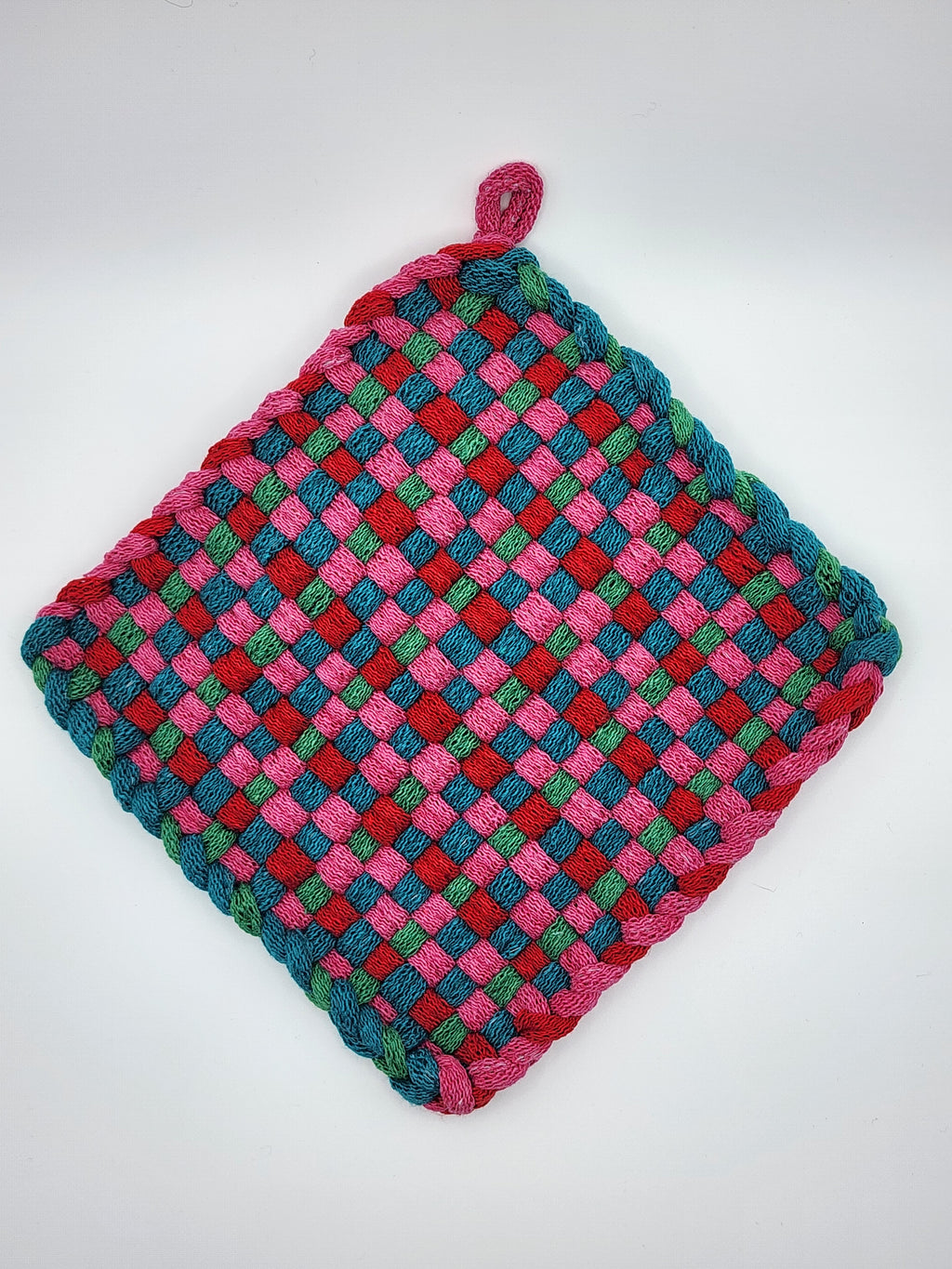 Potholder Pair - Christmas Lights Pattern