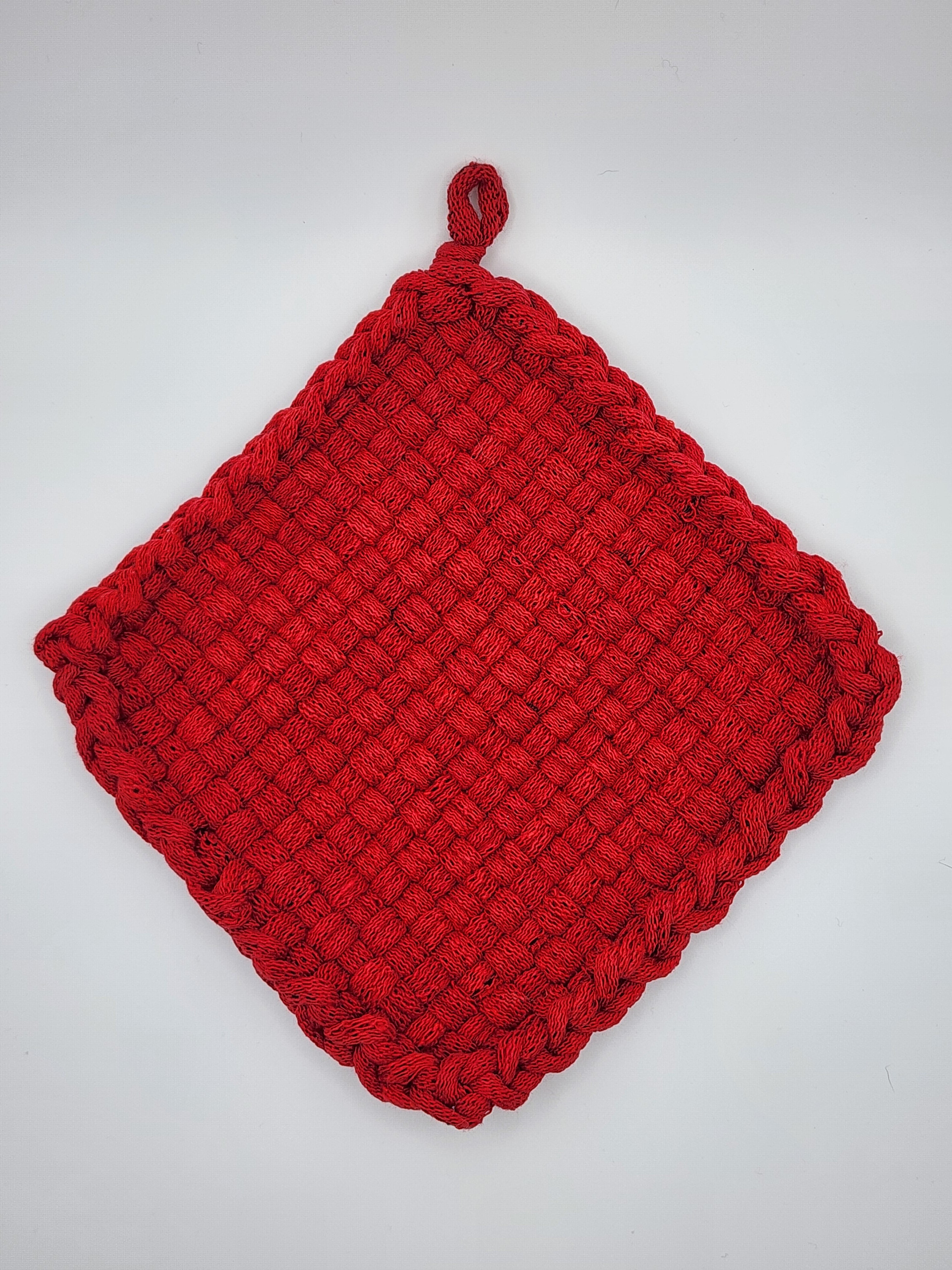 Potholder Pair - Rudolf's Nose Pattern