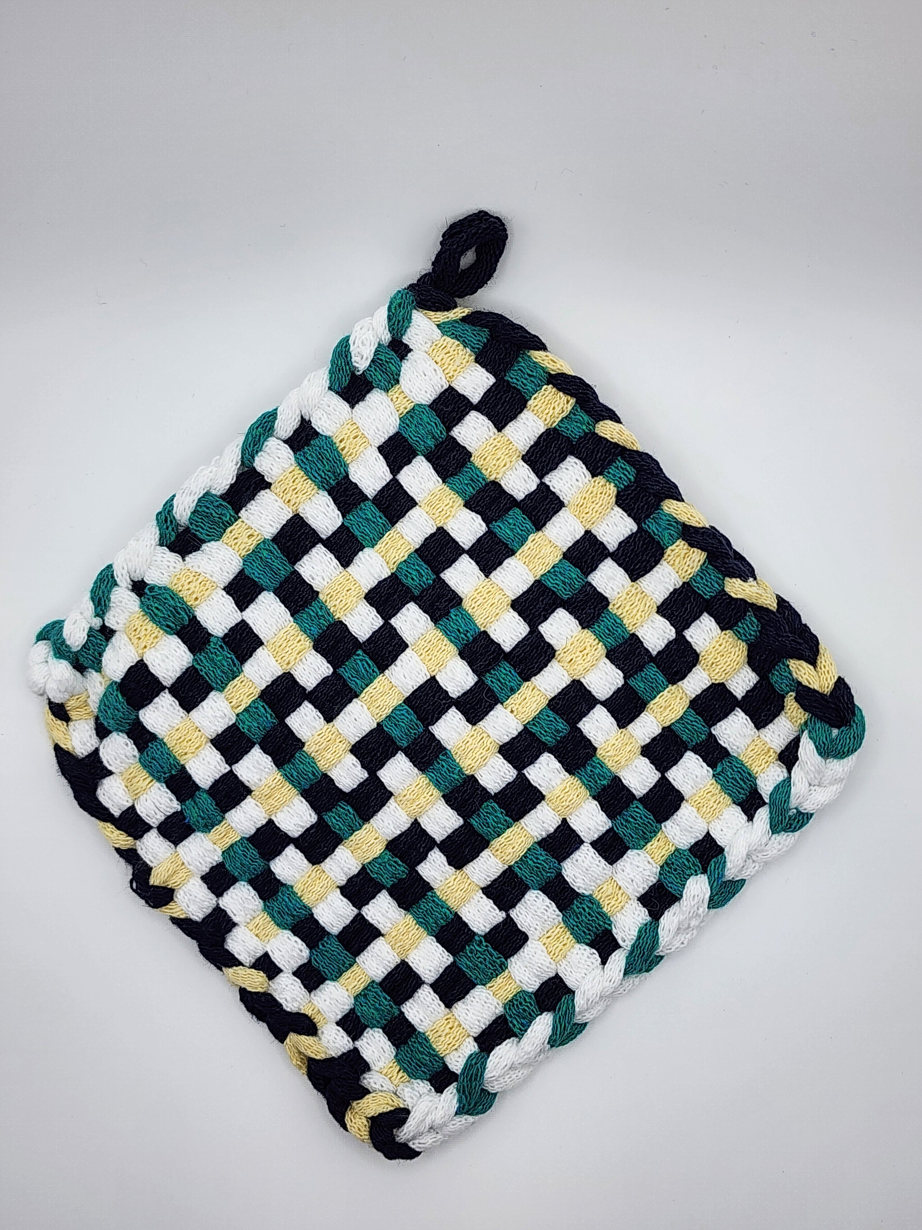 Potholder Pair - Lemon Lime Press Pattern