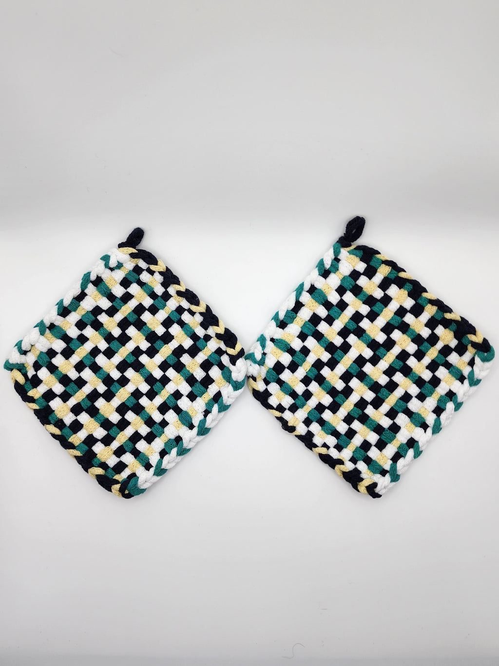 Potholder Pair - Lemon Lime Press Pattern