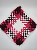 Potholder Pair - Denim Pattern in Rhubarb