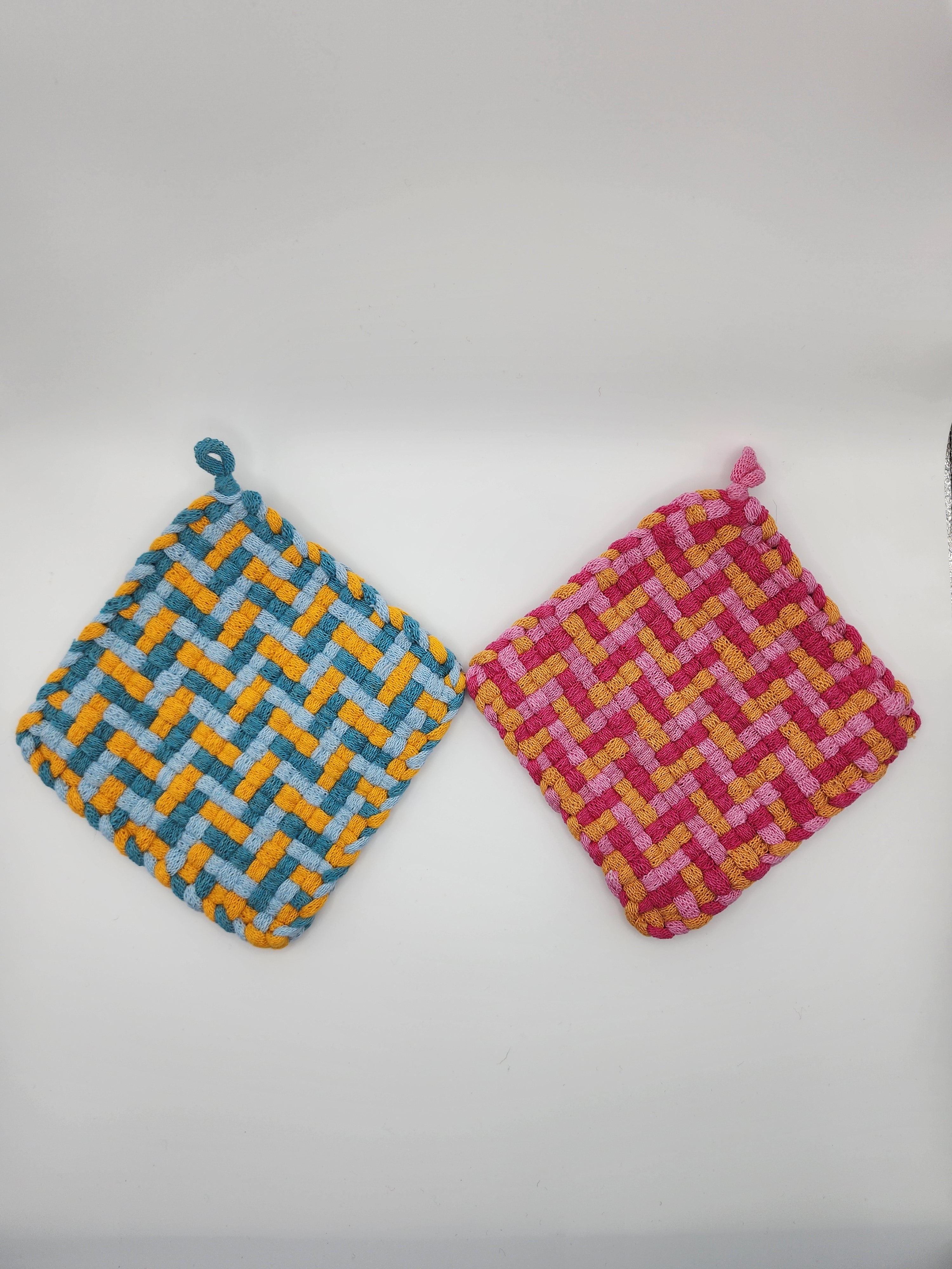 Potholder Pair - Sunrise and Sunset Pattern